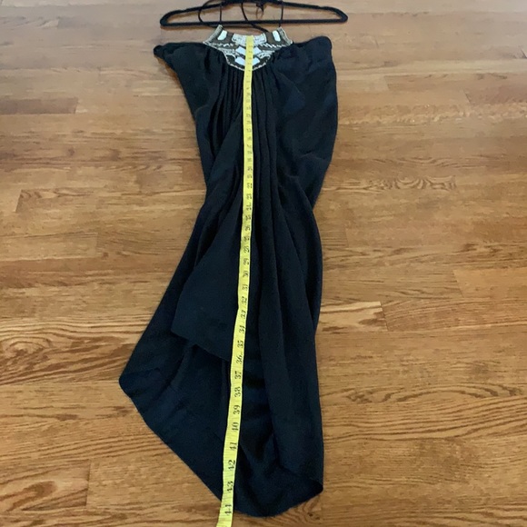 All Saints Black Halter Beaded Silk Dress - Picture 11 of 12